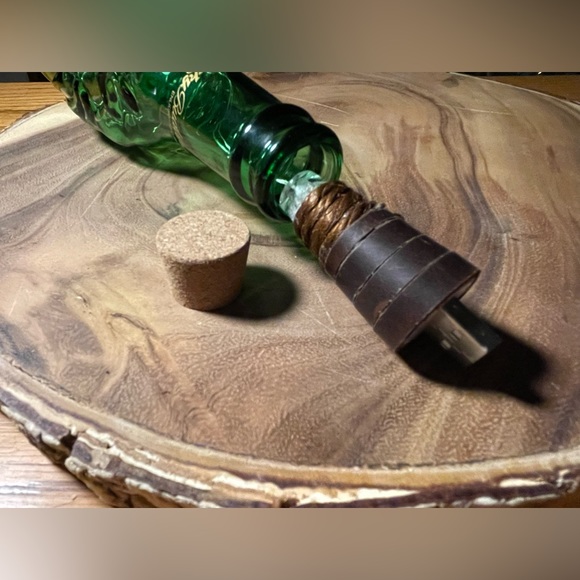 LUCKY BUDDHA BEER BOTTLE LAMP Recharge Portable Decor Occasion Glass Leather - Picture 11 of 14